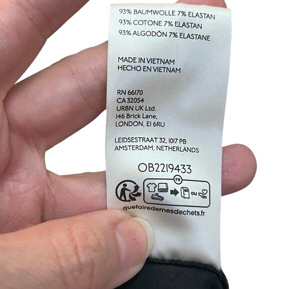 Free People We The Free Boatneck Muscle Tank Top Large Black Boho Minimalist - Picture 7 of 10